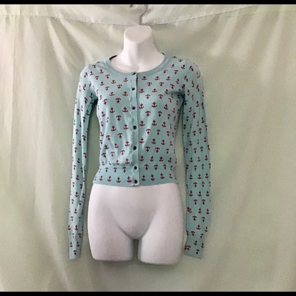 Cardigan lightweight soft anchor print - Picture 4 of 16